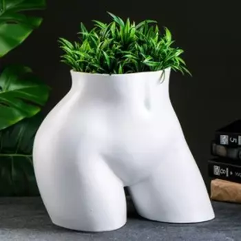 Кашпо-ваза "Дива" белое, 33х30см