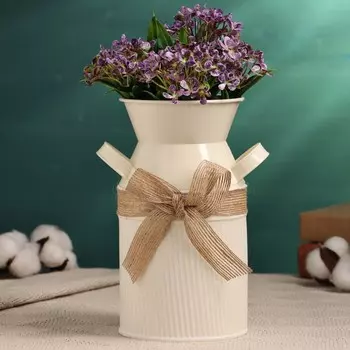 Кашпо - ваза «Гленн», 101019 см, 1.2 л, бежевое