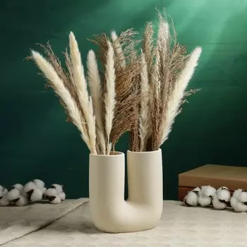 Ваза «Кьелл», 1716 см, керамика, бежевая