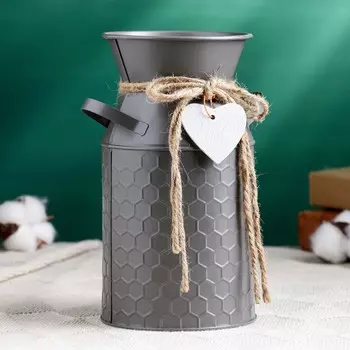 Кашпо - ваза «Кирсти», 191010 см, 1.35 л, серое