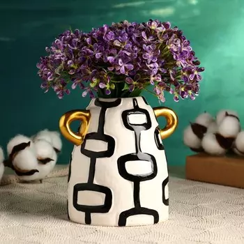 Керамическая ваза декоративная настольная «Ливи», для цветов, сухоцветов, 131012 см