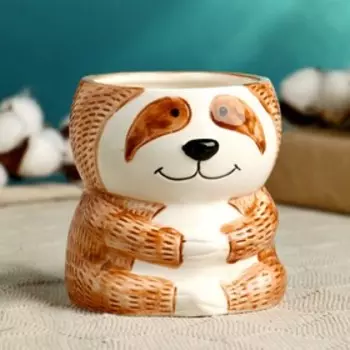 Кашпо - ваза "Медведь" 10*11см