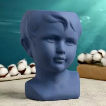 Кашпо - ваза "Перант" голубое 22*15см