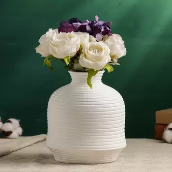 Ваза «Страйбер», 1618 см, керамика, белая