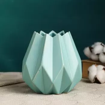 Кашпо - ваза "Треугольники" 14*12,5см, микс