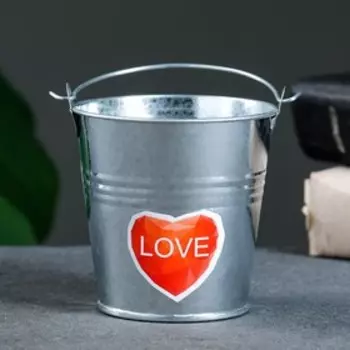 Кашпо-ведерко "LOVE" 8,5х8,5х7,5см