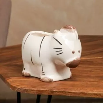 Кашпо "Зебра", разноцветное, керамика, 0.7 л, 1 сорт, Иран