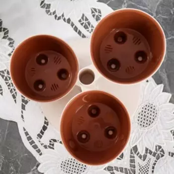 Каскад цветочный пластиковый "Пирамида", 3 шт, цвет пудра