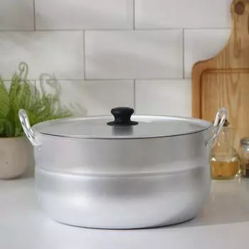 Кастрюля, 10 л, металлическая крышка, алюминий