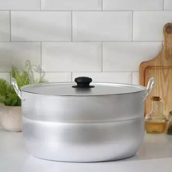 Кастрюля, 15 л, металлическая крышка, алюминий