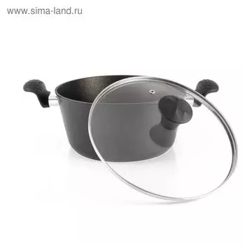 Кастрюля 3.8 л, с крышкой 24 см, кованый алюминий