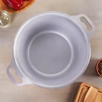 Кастрюля, 6 л, стеклянная крышка, цвет бордо