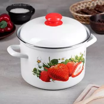 Кастрюля цилиндрическая, 4,5 л, деколь МИКС