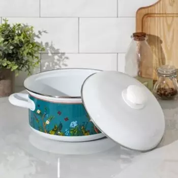 Кастрюля Доляна Garden, 3 л, цвет белый