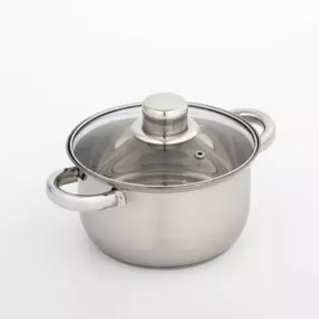 Кастрюля Доляна «Классика», 1.5 л, d=17.5 см, с крышкой, капсульное дно, нержавеющая сталь