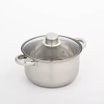 Кастрюля Доляна «Классика», 2.2 л, d=19 см, капсульное дно, нержавеющая сталь