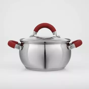 Кастрюля из нержавеющей стали Доляна «Вернер», 1.9 л, d=16 см, с крышкой