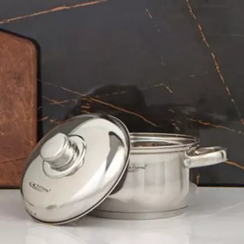 Кастрюля Катунь «Гретта», 1.8 л, d=16 см, капсульное дно, индукция, нержавеющая сталь