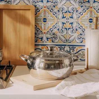 Кастрюля SL Home «Олла», 4 л, d=22 см, h=10.5 см, с крышкой, капсульное дно, индукция, нержавеющая сталь