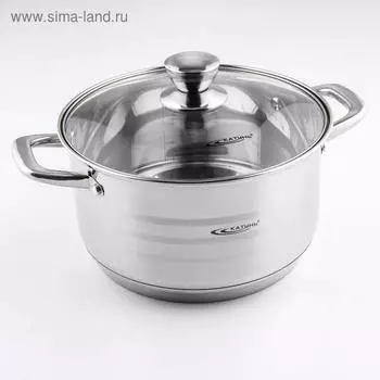 Кастрюля Катунь «Элис», 5.5 л, d=24 см, капсульное дно, индукция, нержавеющая сталь