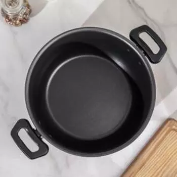 Кастрюля «Эксперт», 3,5 л, d=22 см, стеклянная крышка, антипригарное покрытие, цвет бордовый