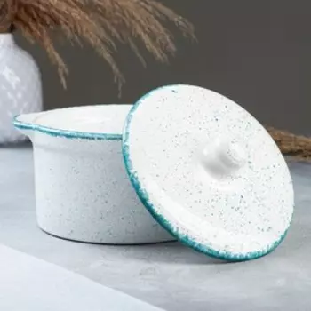 Кастрюля Борисовская керамика «Варадеро», 1 л, 1513 см, белая