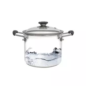 Кастрюля Olivetti CSG303, с крышкой, боросиликатное стекло, 3 л