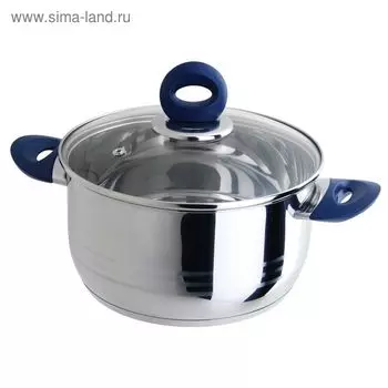 Кастрюля Regent inox Azzuro Vitro, размер 20х10.5 см, 3.3 л