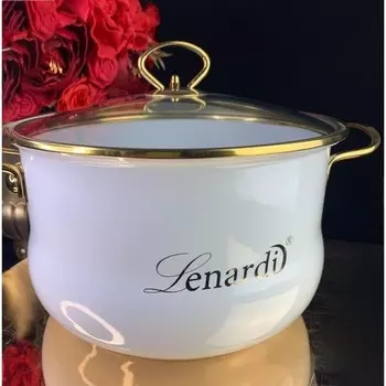 Кастрюля с крышкой Lenardi Miguel, эмалированная, 5 л