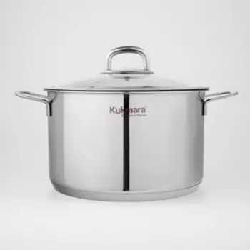 Кастрюля KUKMARA SAFIA, 6 л, d=24 см, стеклянная крышка, нержавеющая сталь