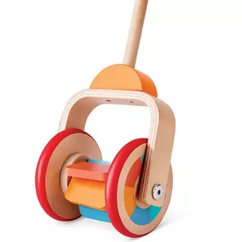 Каталка детская «Первый шажок: Радуга», с ручкой