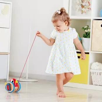 Каталка детская «Зверики: Птенец», на верёвочке