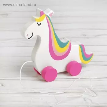 Каталка «Единорог» на верёвке