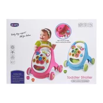 Каталка-ходунок «Первые шаги», цвет розовый