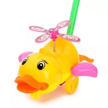 Каталка на палке «Утёнок», МИКС