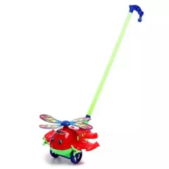 Каталка на палочке «Вертолёт», цвета МИКС