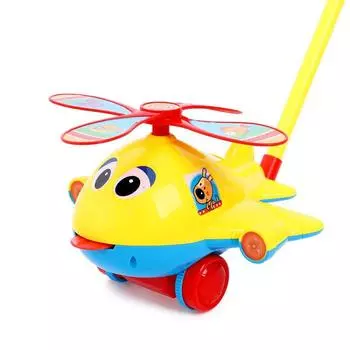 Каталка на палочке «Вертолётик», цвета МИКС