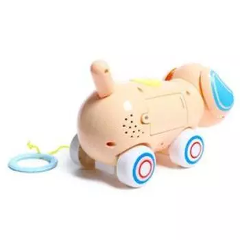 Каталка на верёвке «Пёсик», звуковые эффекты