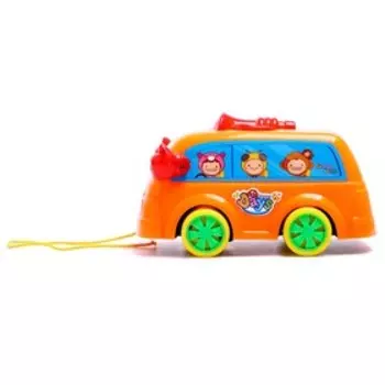 Каталка на верёвочке «Автобус», МИКС