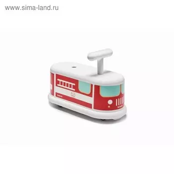 Каталка «Пожарная машина», белая