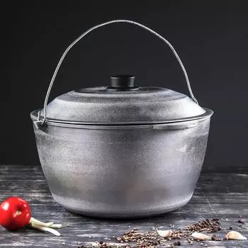 Казан алюминиевый "Походный", с крышкой и дужкой, 12 л