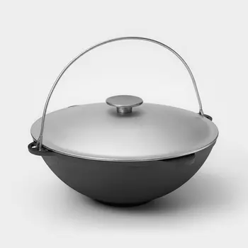 Казан чугунный Wild Kitchen «Туризм», 8 л, d=36 см, алюминиевая крышка