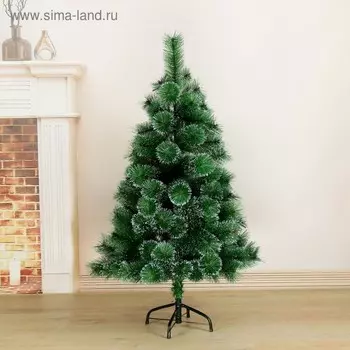 Искусственная ёлка настольная «Зимнее волшебство. Кедр переливающийся», 120 см, d нижнего яруса 80 см, 110 веток отгибаются