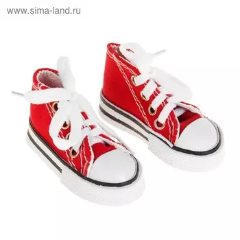 Кеды для кукол, длина подошвы 7.5 см, красные