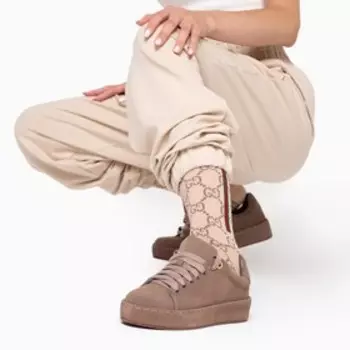 Кеды женские, цвет бежевый, размер 40