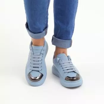 Кеды женские, цвет голубой, размер 38