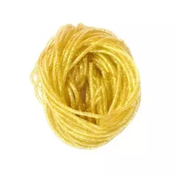 Кембрик-моток, d=1,0х2,0 мм, 1 м, 10 шт, цвет золото с блестками