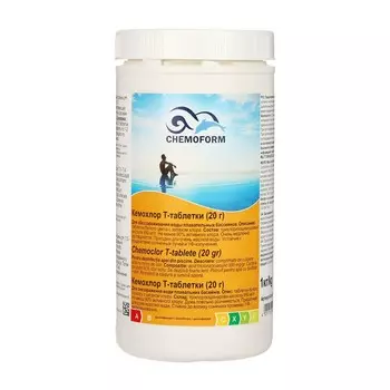 Хлорные таблетки для длительной дезинфекции Кемохлор Т-таб (20 г), 1 кг