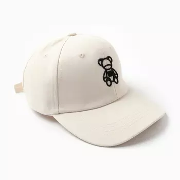 Кепка "Бейсболка" детская, цвет молочный, размер 50-52