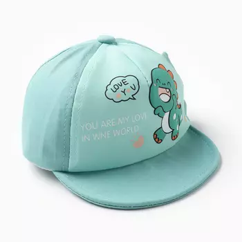 Кепка "Бейсболка" детская, цвет зеленый, размер 44-46